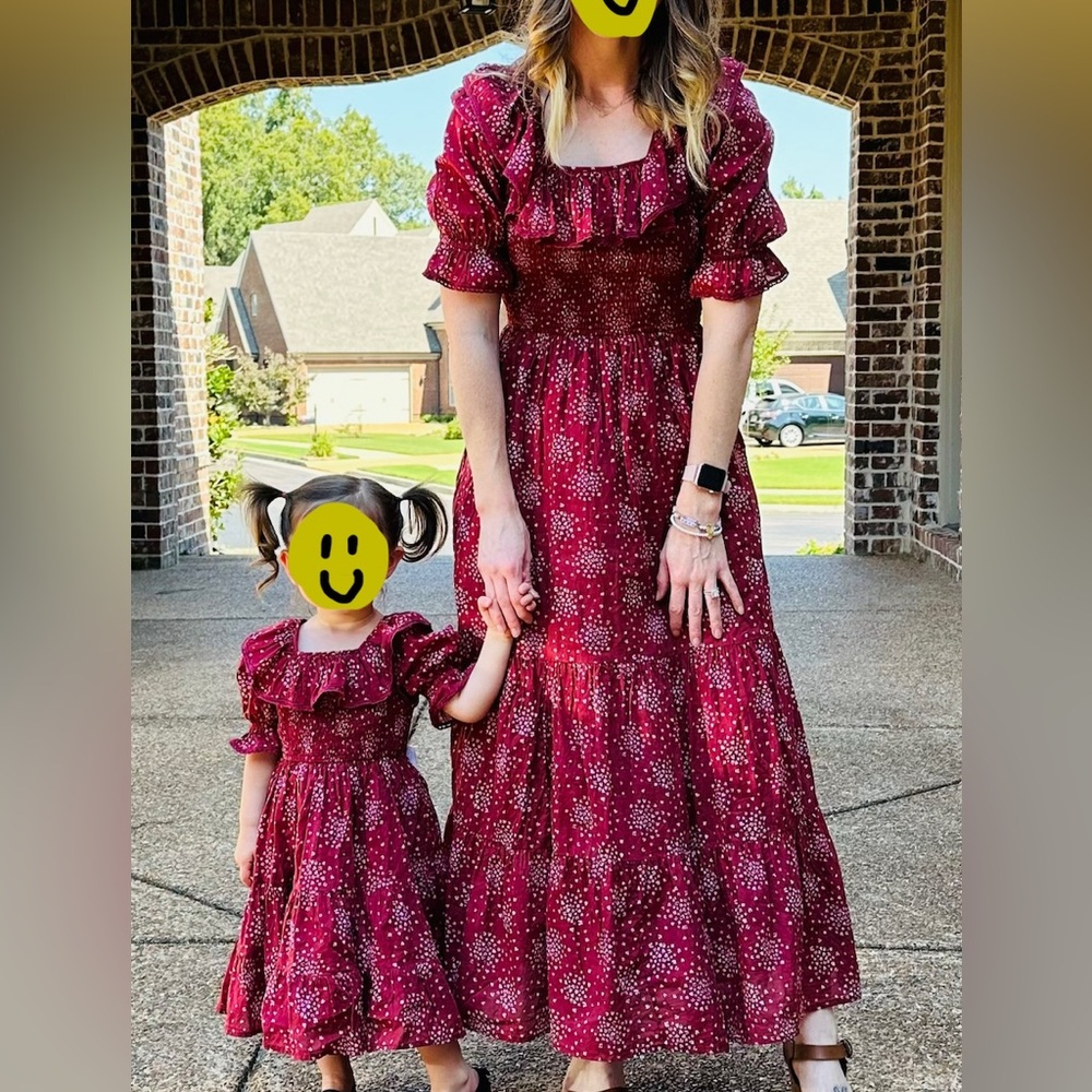 Ivy City Co Red Floral toddler dress